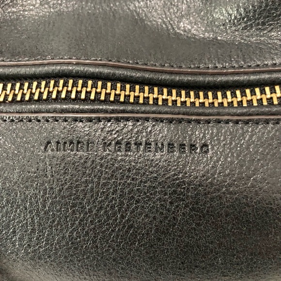 Aimee Kestenberg Black Leather Hobo Leopard Print Bag Purse -No B.S.. - Picture 5 of 13
